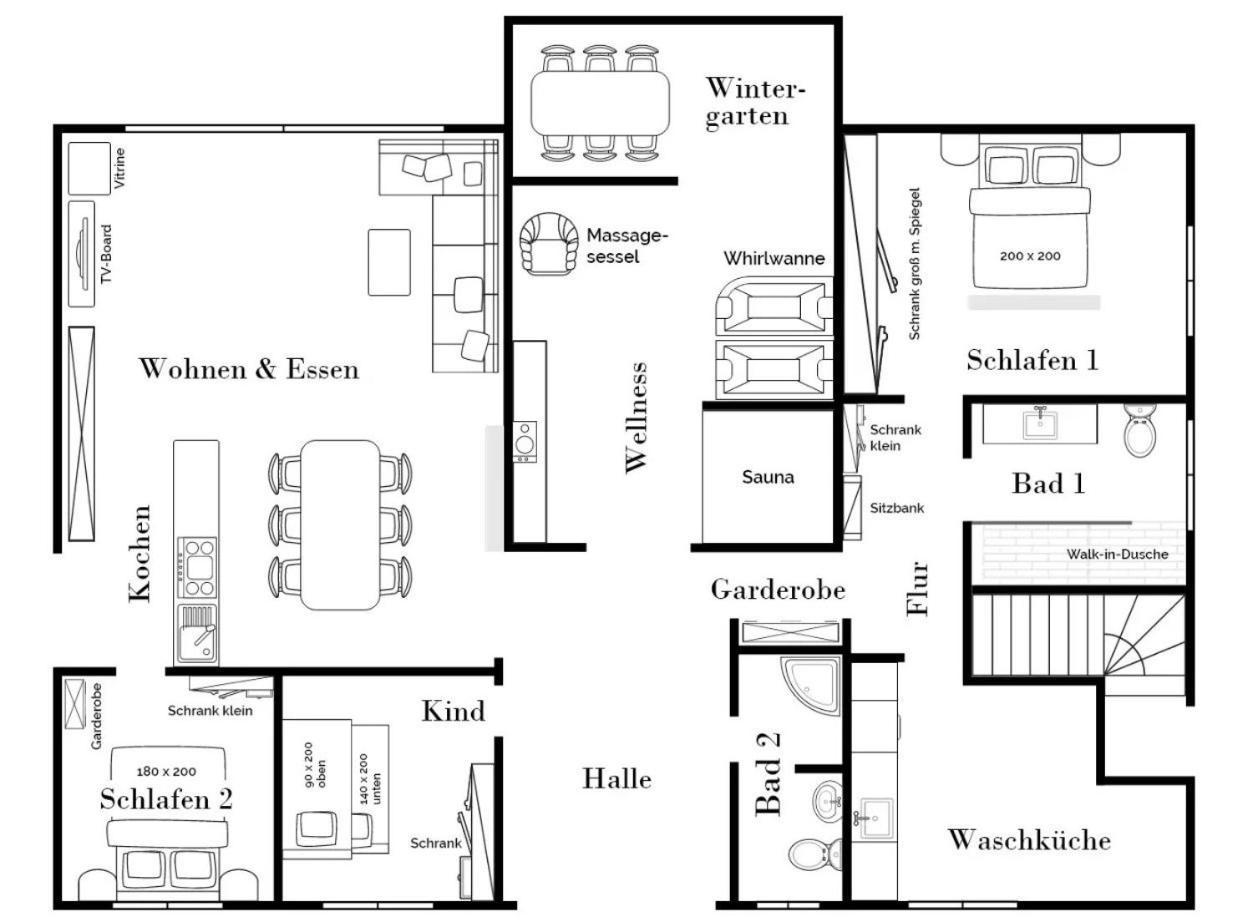 Landhaus Villa Suederhafen - Kleiner Luxus 北滩岛 外观 照片